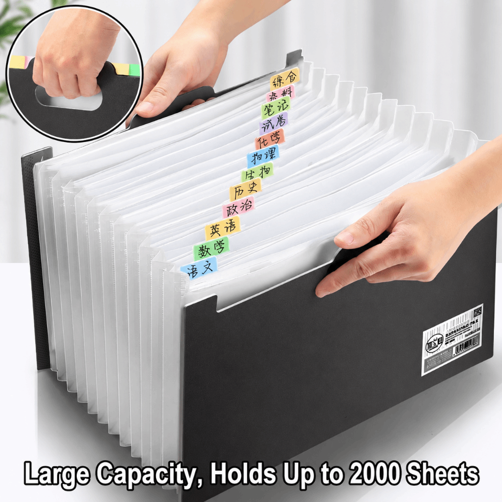 حافظة ملفات قابلة للتوسيع بـ 1 - مراجعة Expandable Accordion File Folder 13 Pockets وسعره