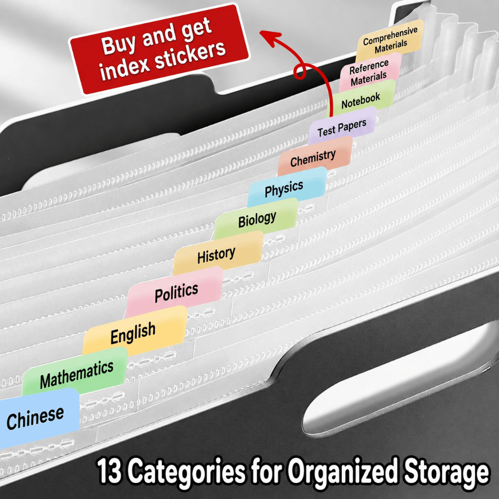 حافظة ملفات قابلة للتوسيع بـ 1 - مراجعة Expandable Accordion File Folder 13 Pockets وسعره